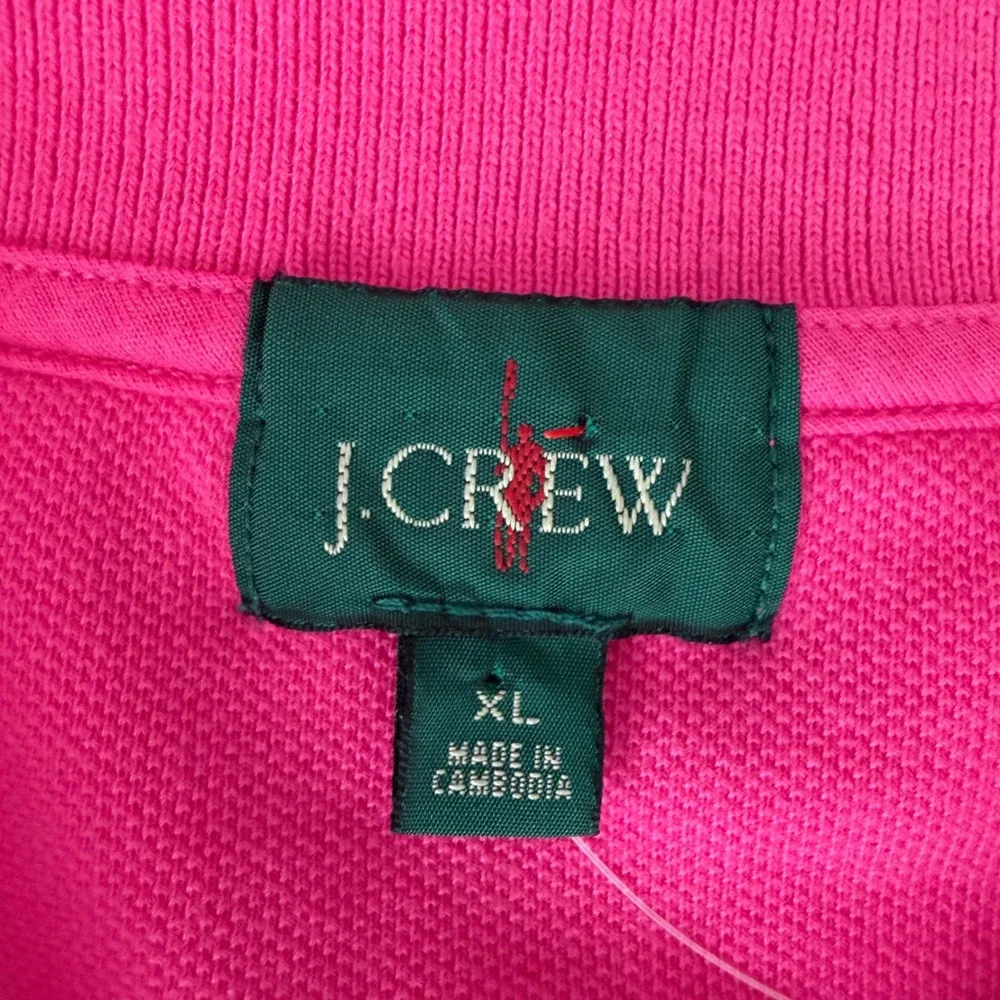 NEW J. Crew Oarsman Pink Short Sleeve Cotton Polo Shirt XL - NWT
